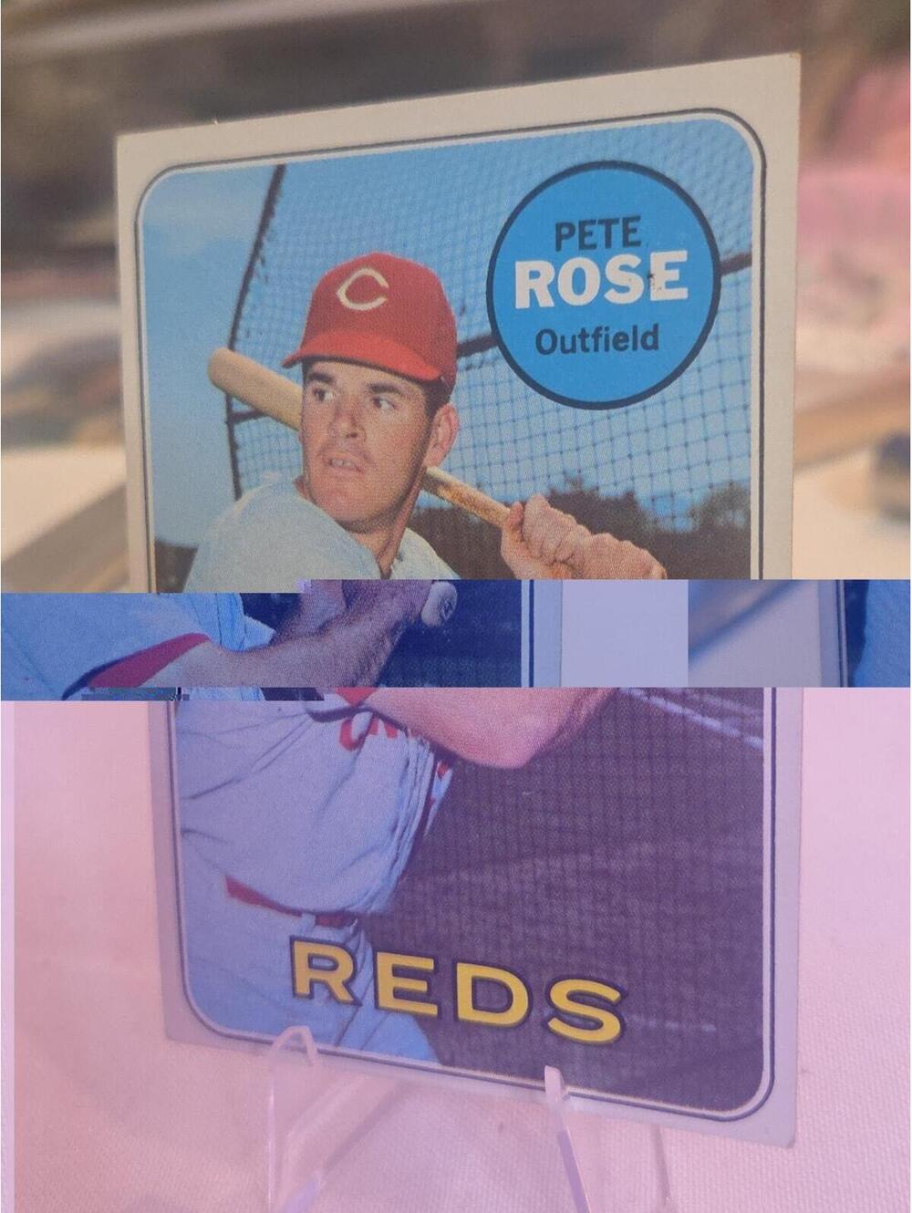 1969 Topps #120 Pete Rose High Grade Off Center Sharp Corners Cincinnati Reds - Picture 5 of 8